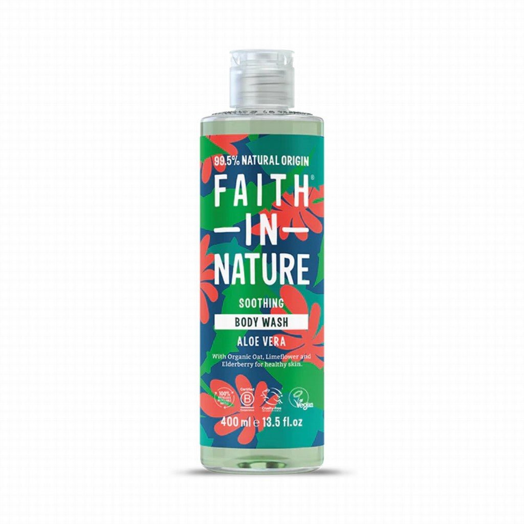 Faith In Nature Body Wash Aloe Vera 400ml - Earthfare Supermarket - 708002400537