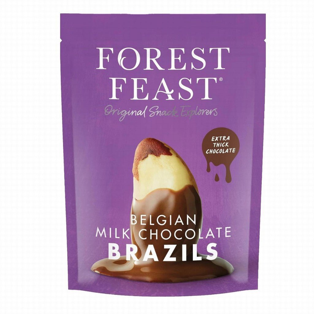 Forest Feast Belgian Milk Chocolate Brazils 120g - Earthfare Supermarket - 5022374051896