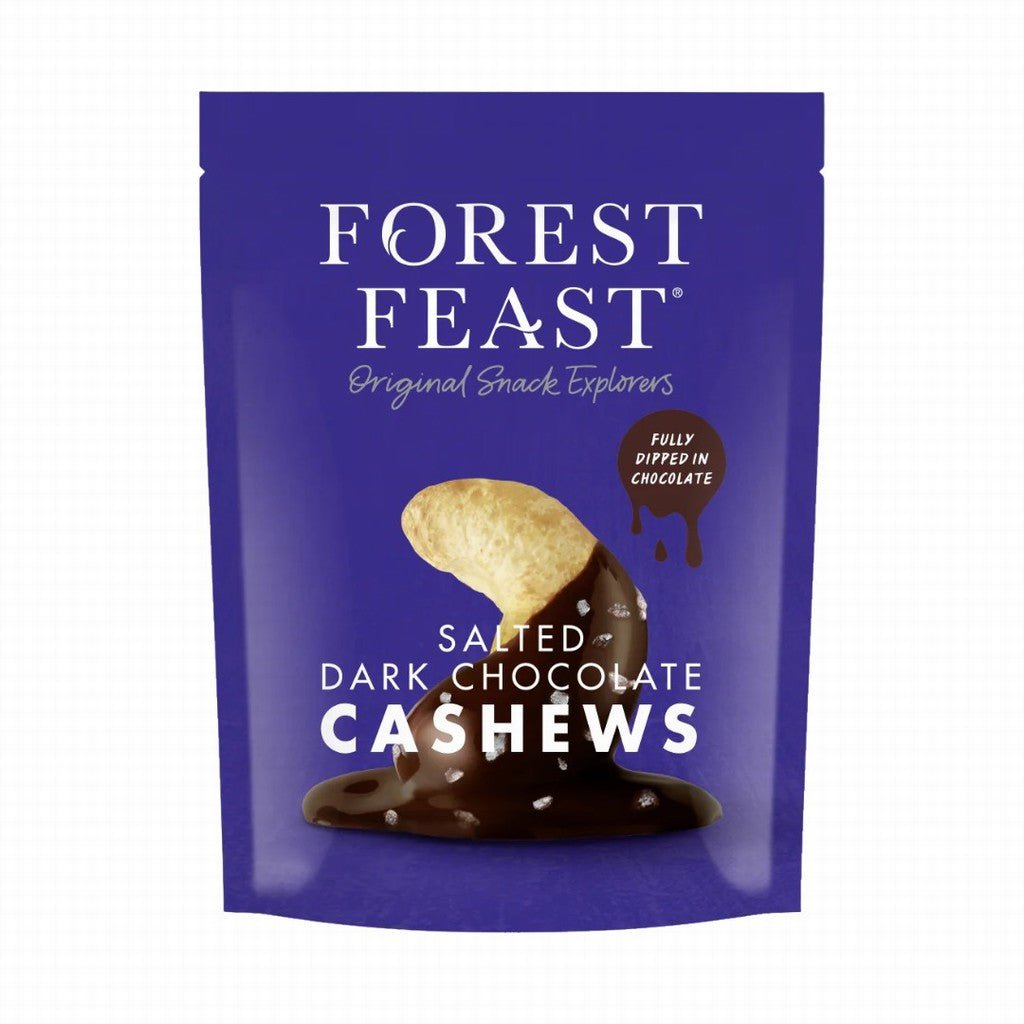 Forest Feast Salted Dark Chocolate Cashews 120g - Earthfare Supermarket - 5022374058062