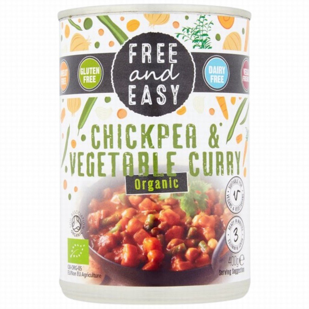 Free And Easy Organic Chickpea & Veg Curry - Earthfare Supermarket - 5015285810904