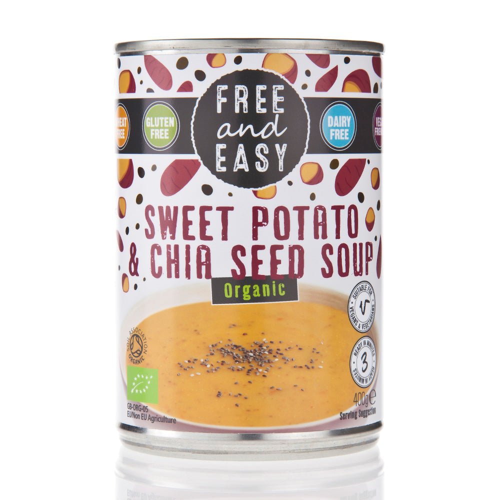 Free And Easy Organic Sweet Potato & Chia Soup - Earthfare Supermarket - 5015285811727