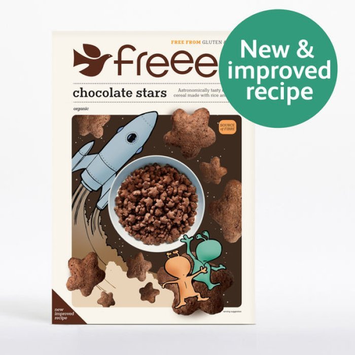 Freee By Doves Farm Organic Chocolate Stars - Earthfare Supermarket - 5011766778008