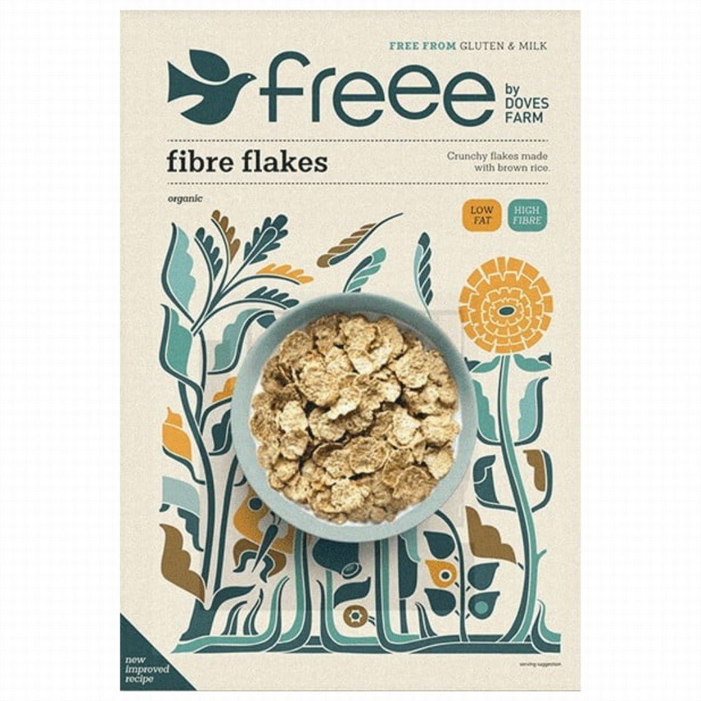 Freee By Doves Farm Organic Fibre Flakes 375g - Earthfare Supermarket - 5011766777988
