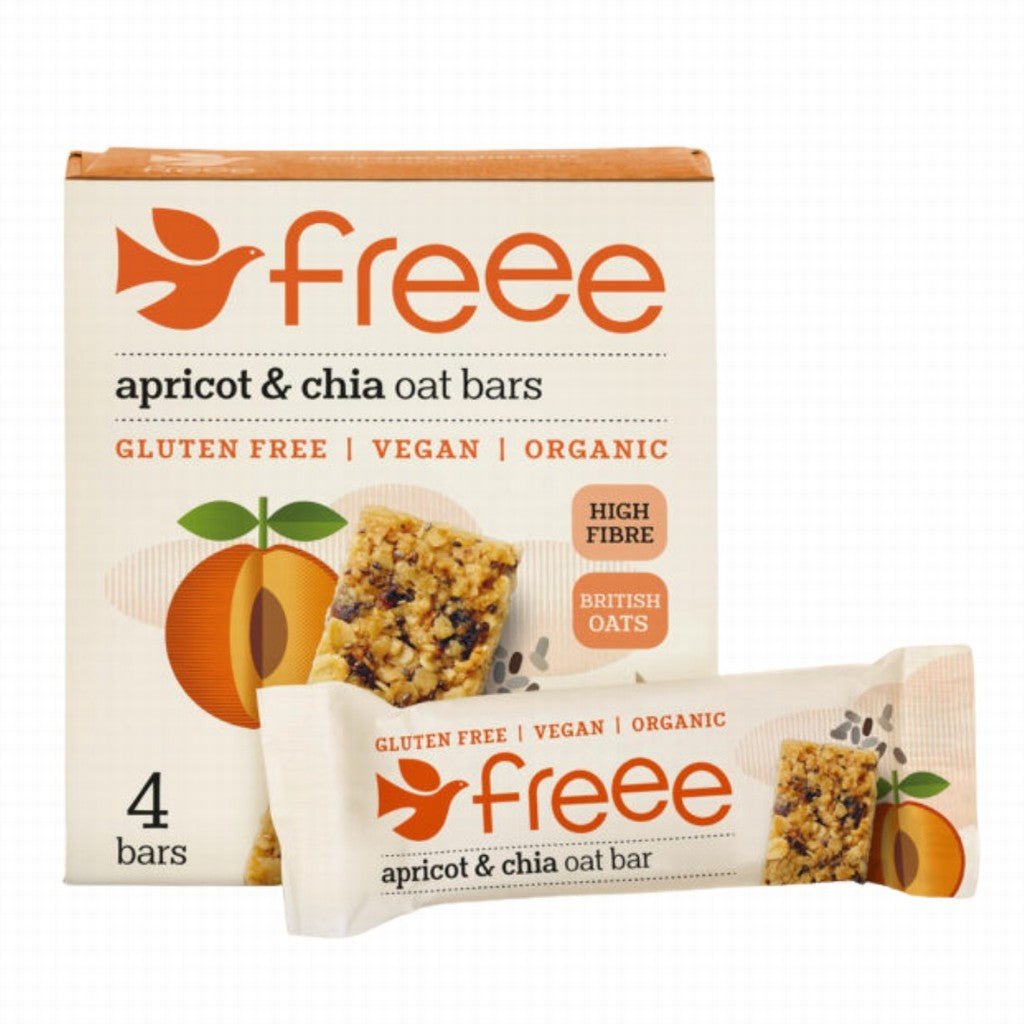 Freee By Doves Farm Organic Oat Bars Apricot Chia 4X35G - Earthfare Supermarket - 5011766300322