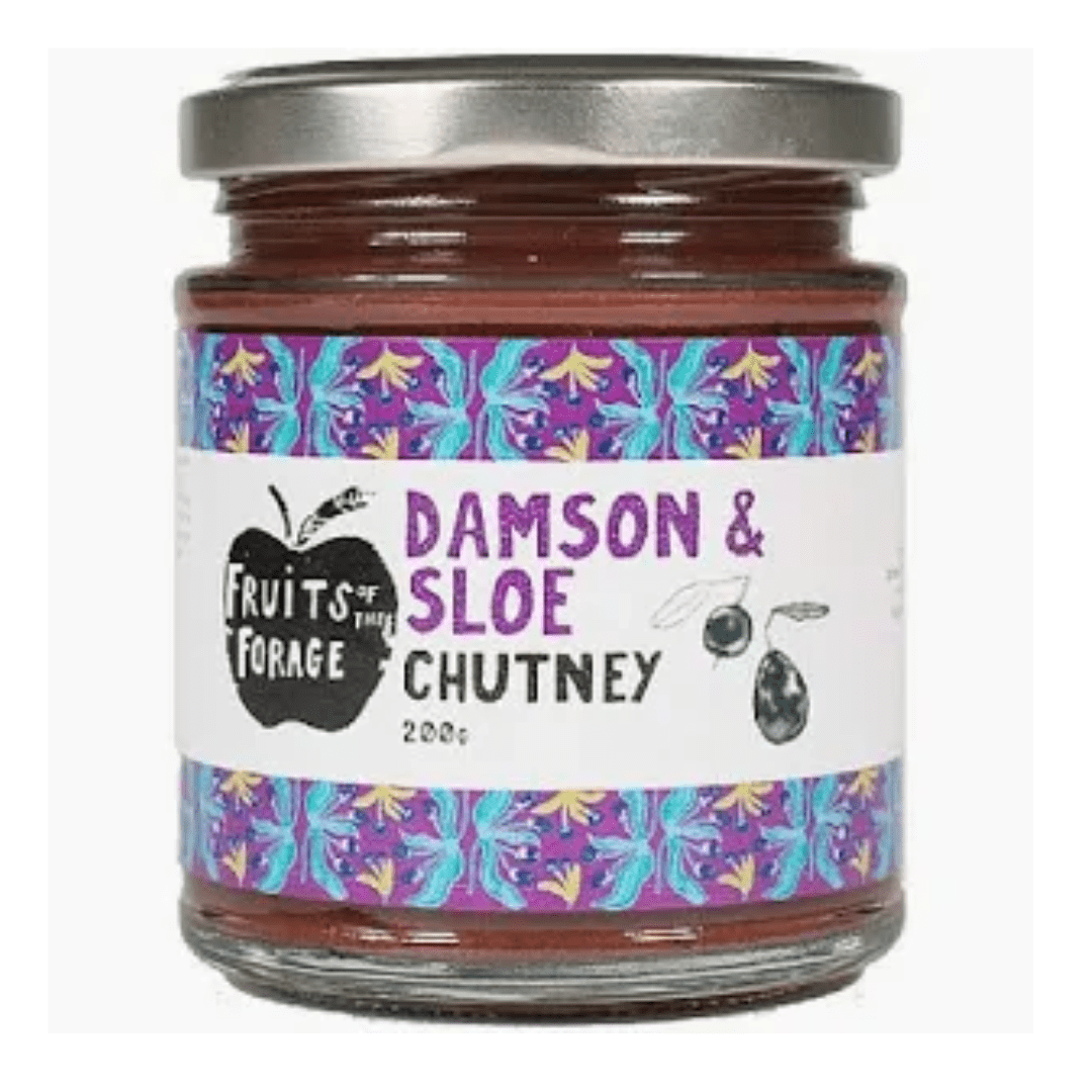 Fruits of the Forage Damson & Sloe Chutney - Earthfare Supermarket - 5060543650006