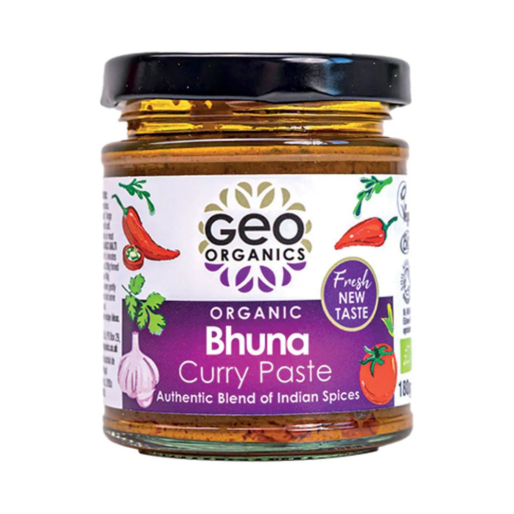 Geo Organic Bhuna Curry Paste 180g - Earthfare Supermarket - 5060005460891