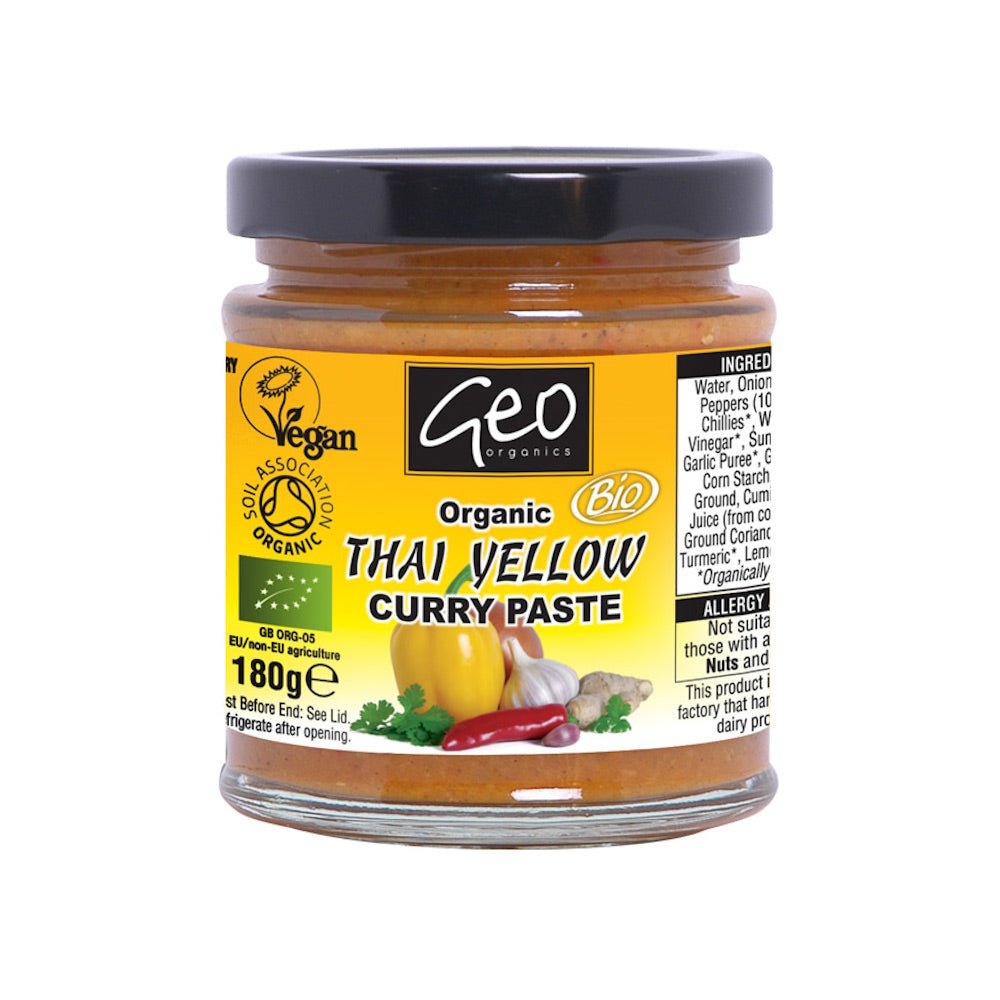 Geo Organic Yellow Thai Curry Paste - Earthfare Supermarket - 5060005460587
