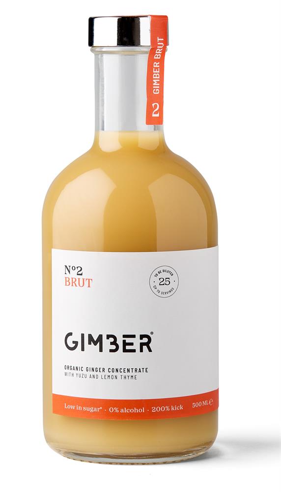 Gimber Organic No2 Brut Extra Ginger Alcohol Free Drink 500ml - Earthfare Supermarket -