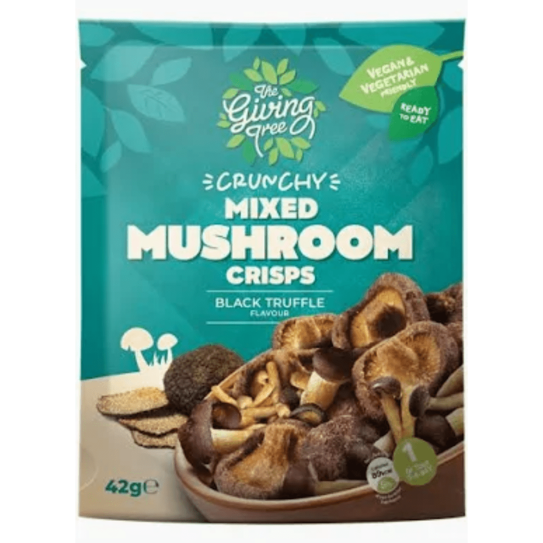 Giving Tree Mixed Mushroom Black Truffle Crisps 42g - Earthfare Supermarket - 5060343941670