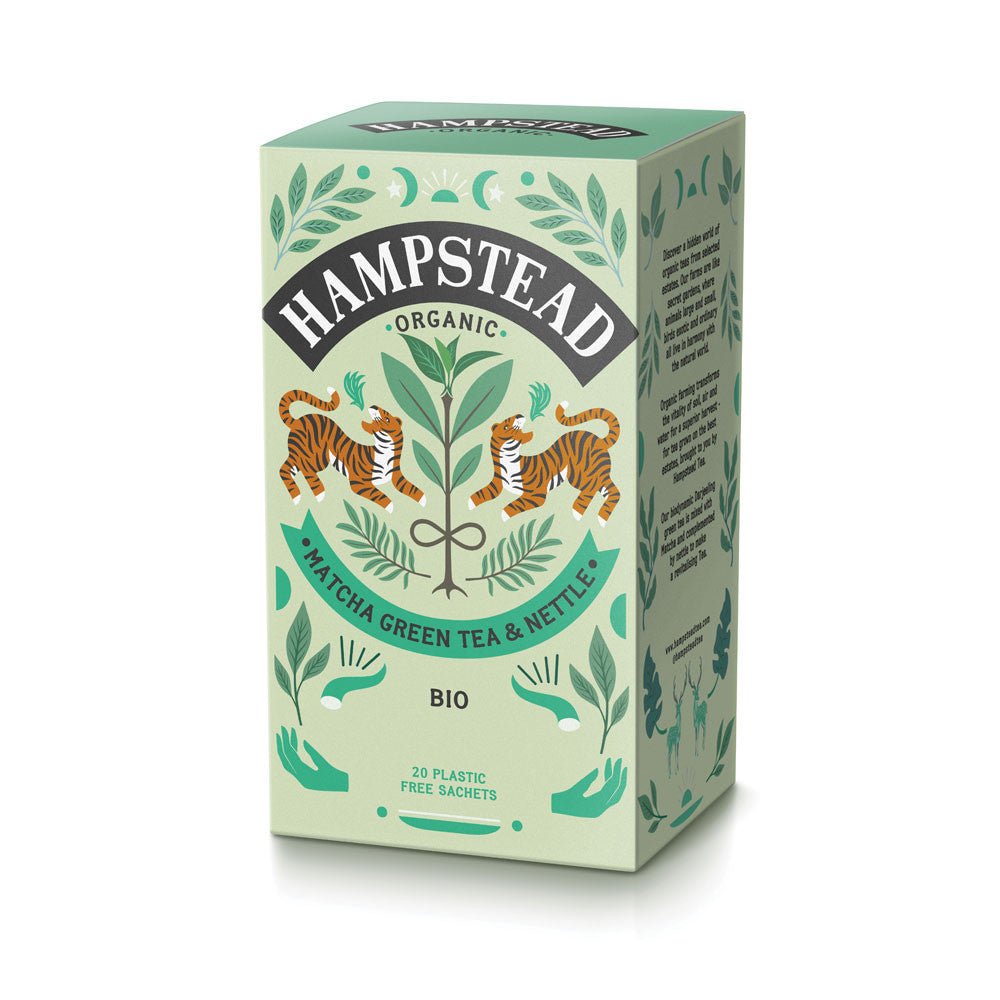 Hampstead Organic Tea Matcha Green with Nettle Teabags - Earthfare Supermarket - 813427002102