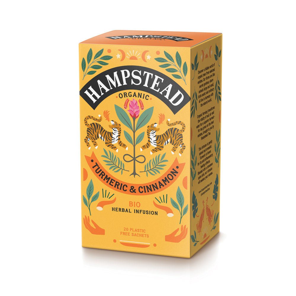 Hampstead Organic Tea Turmeric with Cinnamon Teabags - Earthfare Supermarket - 813427002119