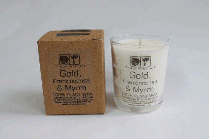 Heaven Scent Gold Frankincense & Myrrh Votive - Earthfare Supermarket - 5038871021997