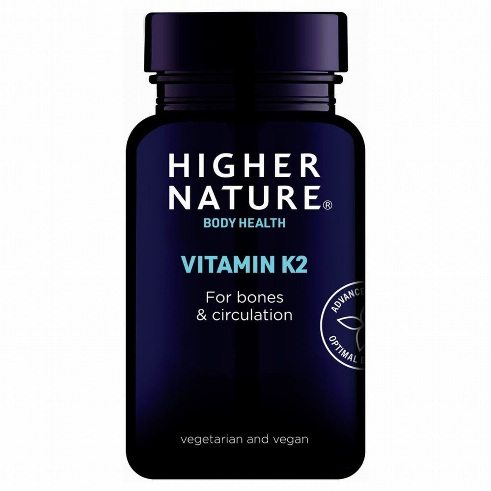 Higher Nature Vitamin K2 - Bone and Cardiovascular Support - Earthfare Supermarket - 5031013105715