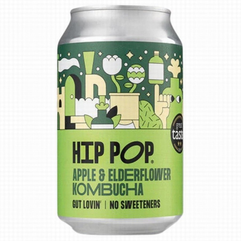 Hip Pop Apple Elderflower Kombucha - Earthfare Supermarket - 5060512670578
