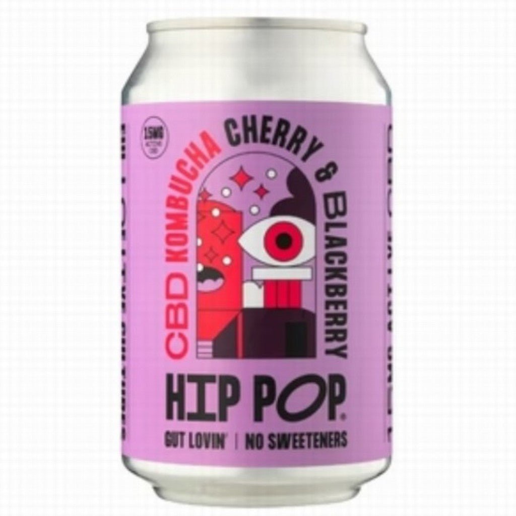 Hip Pop CBD Kombucha Cherry & Blackberry - Earthfare Supermarket - 5060512670806