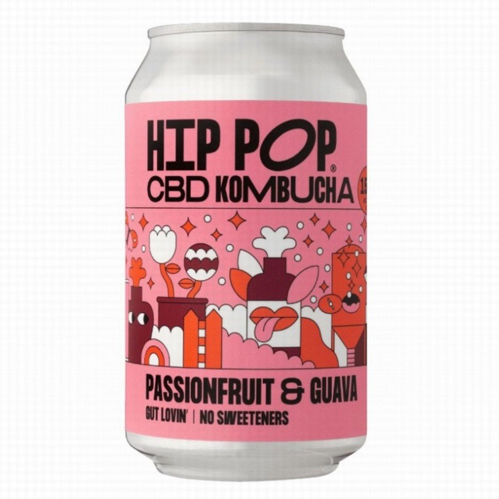 Hip Pop CBD Kombucha Passionfruit & Guava - Earthfare Supermarket - 5060512670790