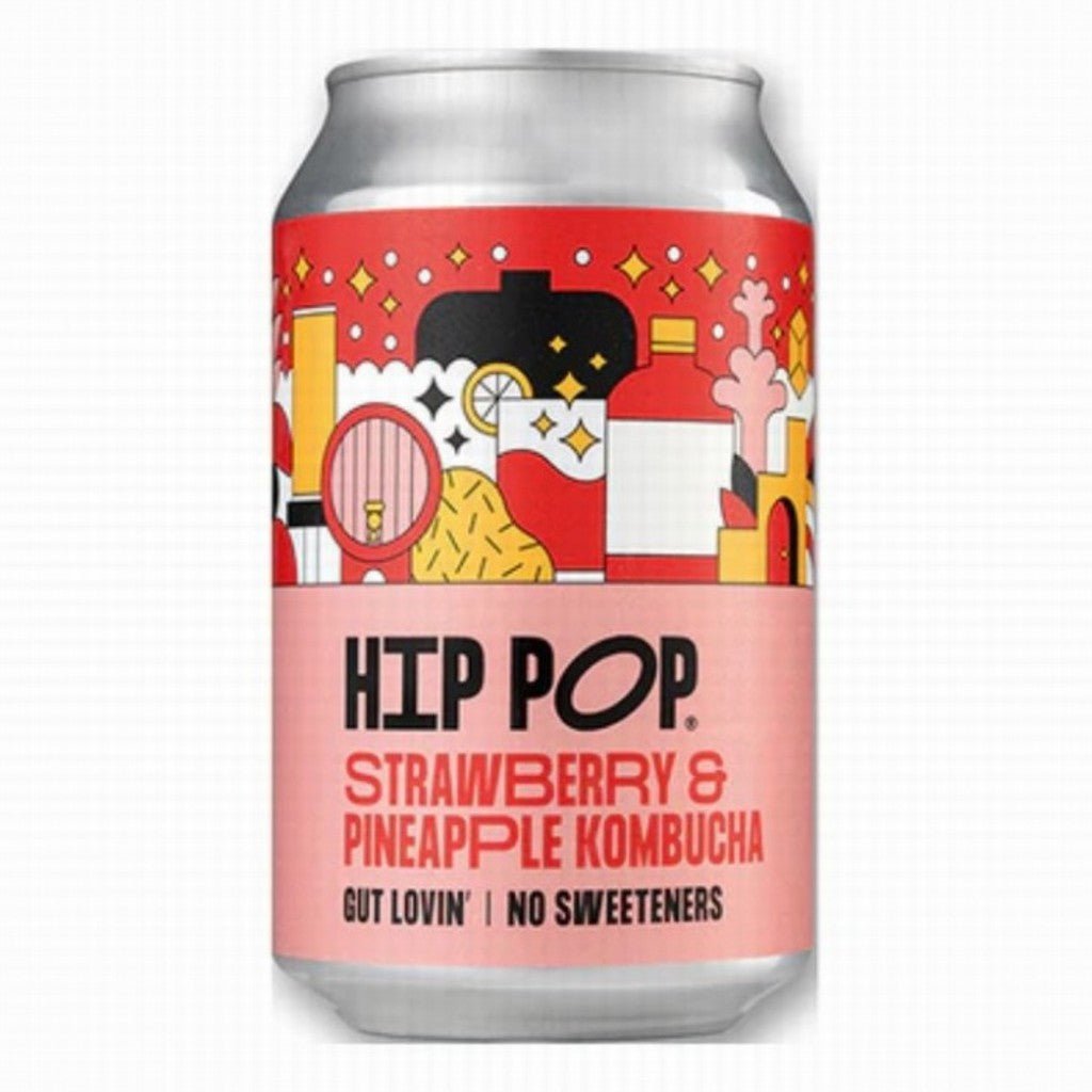Hip Pop Strawberry Pineapple Kombucha - Earthfare Supermarket - 5060512670561