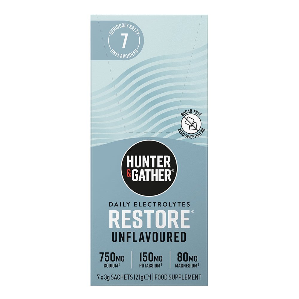 Hunter & Gather Restore Hydration Electrolytes 7 x 3g - Earthfare Supermarket - 5060972180983