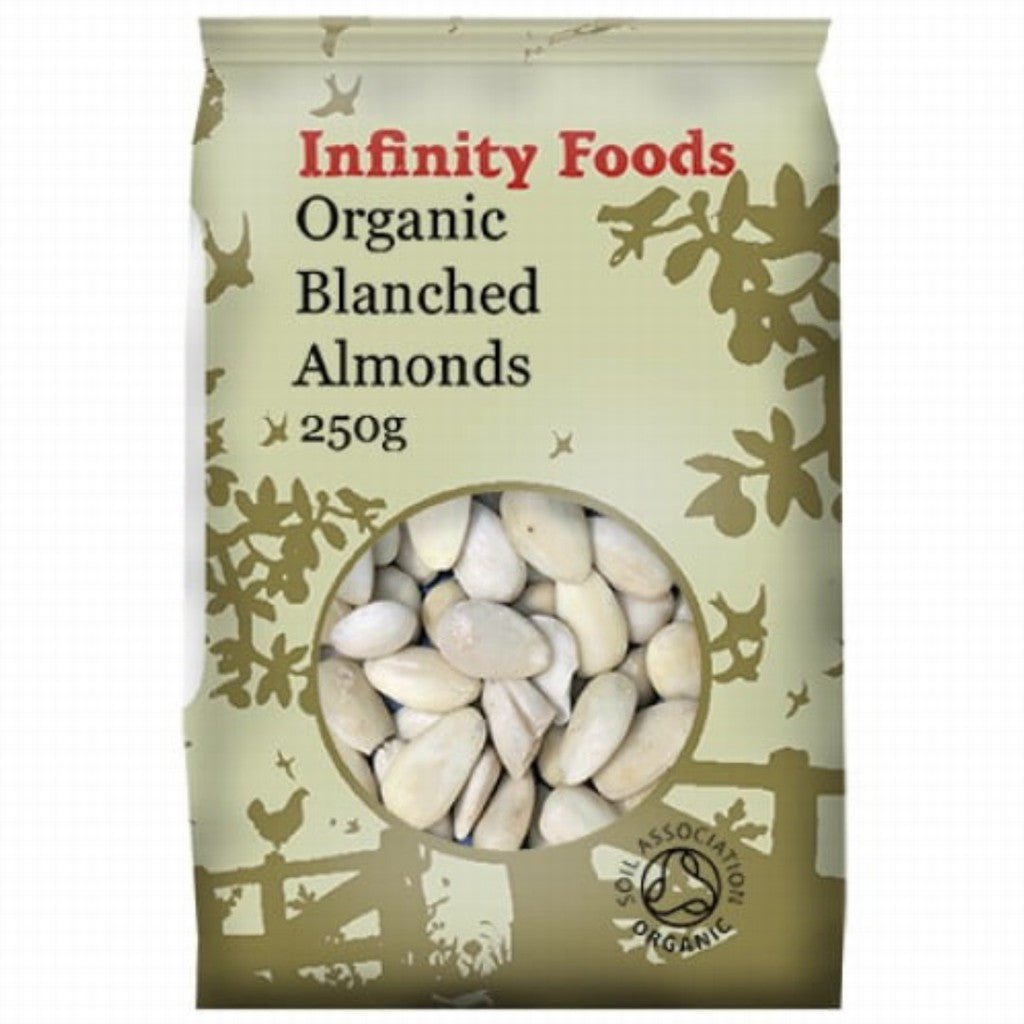 Infinity Organic Almonds Blanched 250G - Earthfare Supermarket - 5028869060183