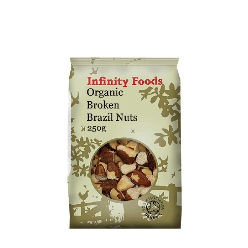Infinity Organic Broken Brazil Nuts 250g - Earthfare Supermarket - 5028869060367