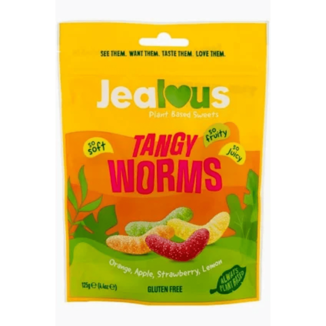 Jealous Sweets Tangy Worms 125G - Earthfare Supermarket - 5060276370929