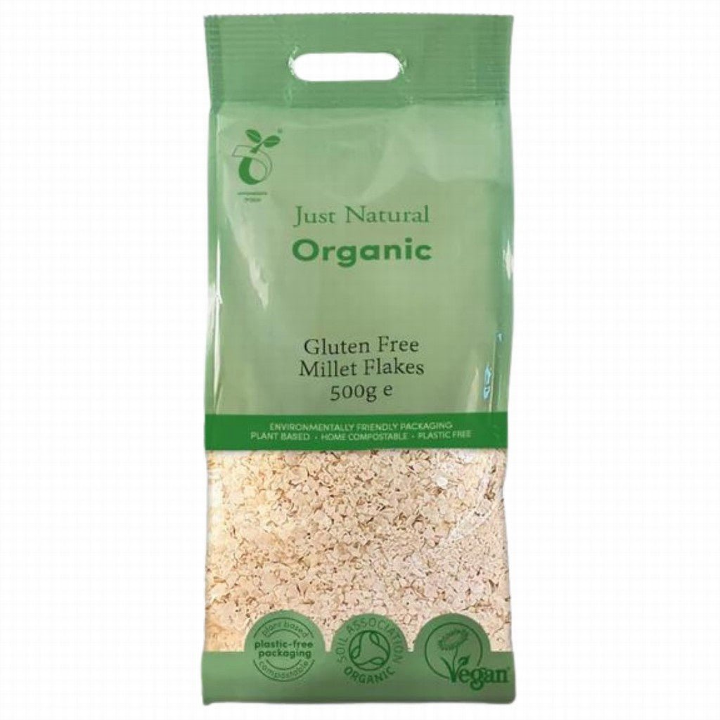 Just Natural Organic Millet Flakes - Earthfare Supermarket - 5060338038989