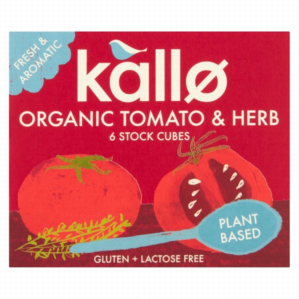 Kallo Organic Tomato & Herb Stock Cubes - Earthfare Supermarket - 5013665101550