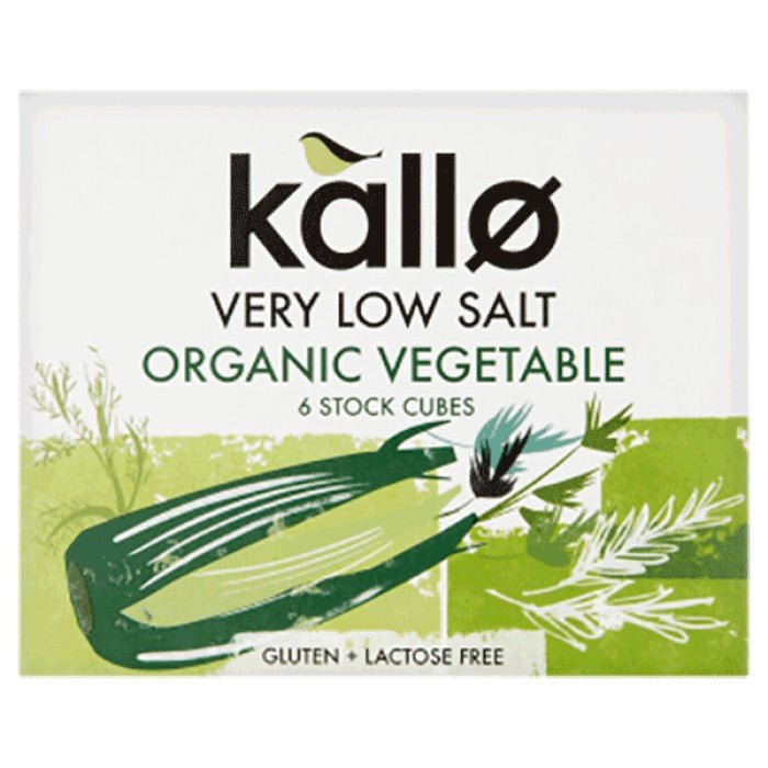 Kallo Organic Vegetable Stock Cubes Very Low Salt - Earthfare Supermarket - 5013665103134