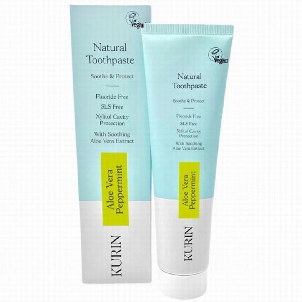 Kurin Fluoride Free Toothpaste Aloe Vera Peppermint - Earthfare Supermarket - 5055177537977