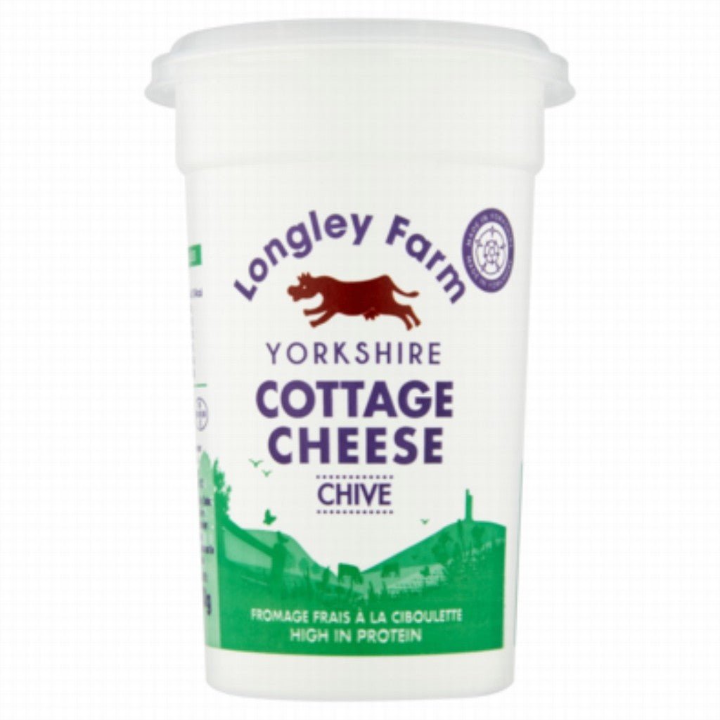 Longley Farm Cottage Cheese & Chives 250G - Earthfare Supermarket - 5010578008037