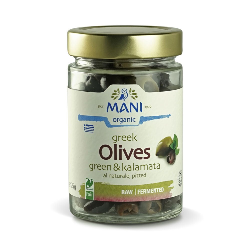 Mani Blaeuel Green & Kalamata Olive Pitted - Earthfare Supermarket - 5202423330060