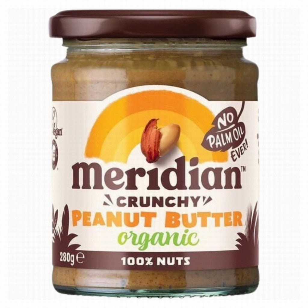 Meridian Organic Peanut Butter Crunchy 280G - Earthfare Supermarket - 5014213200732