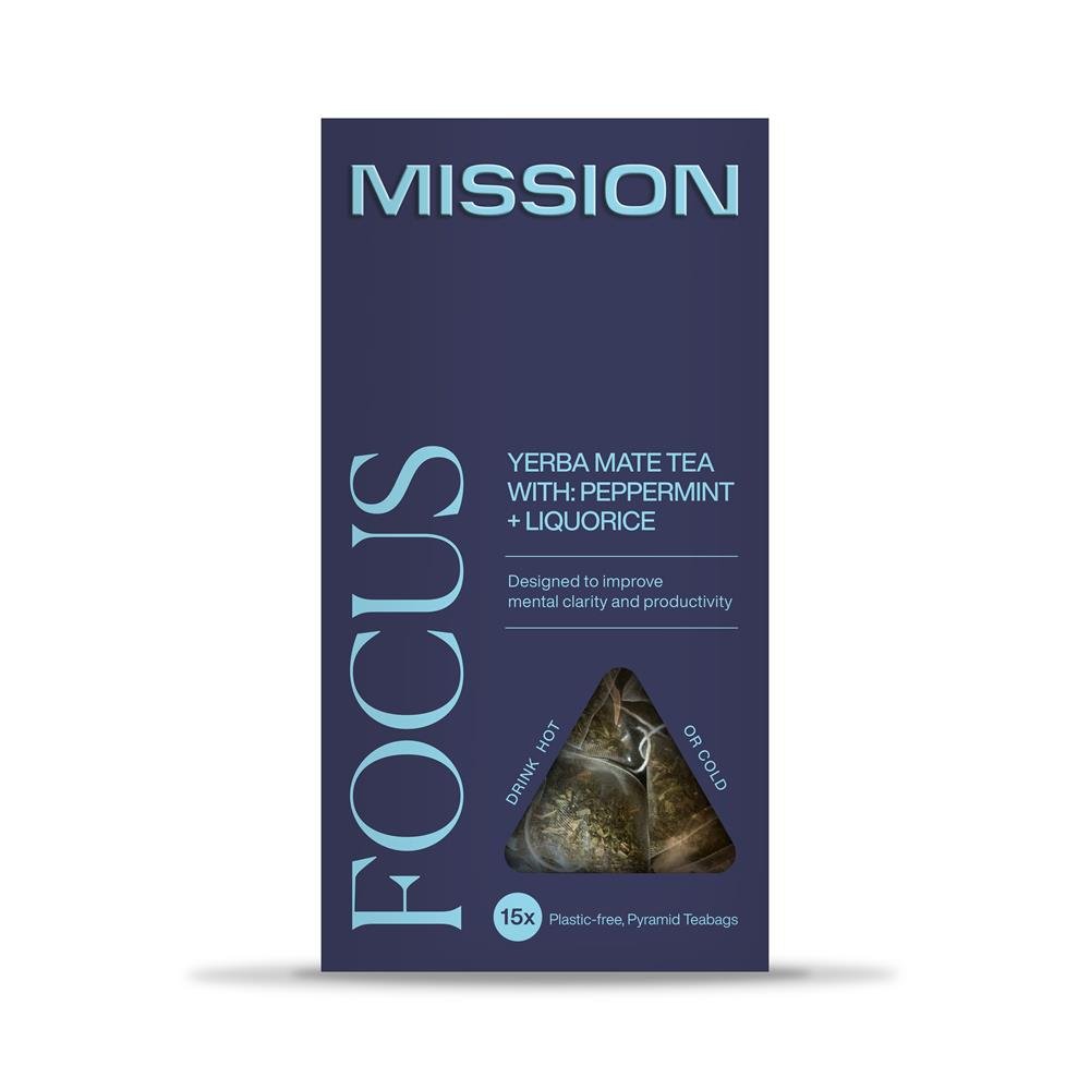 MISSION Focus Yerba Mate With Peppermint & Liquorice Tea - Earthfare Supermarket - 5060570041198