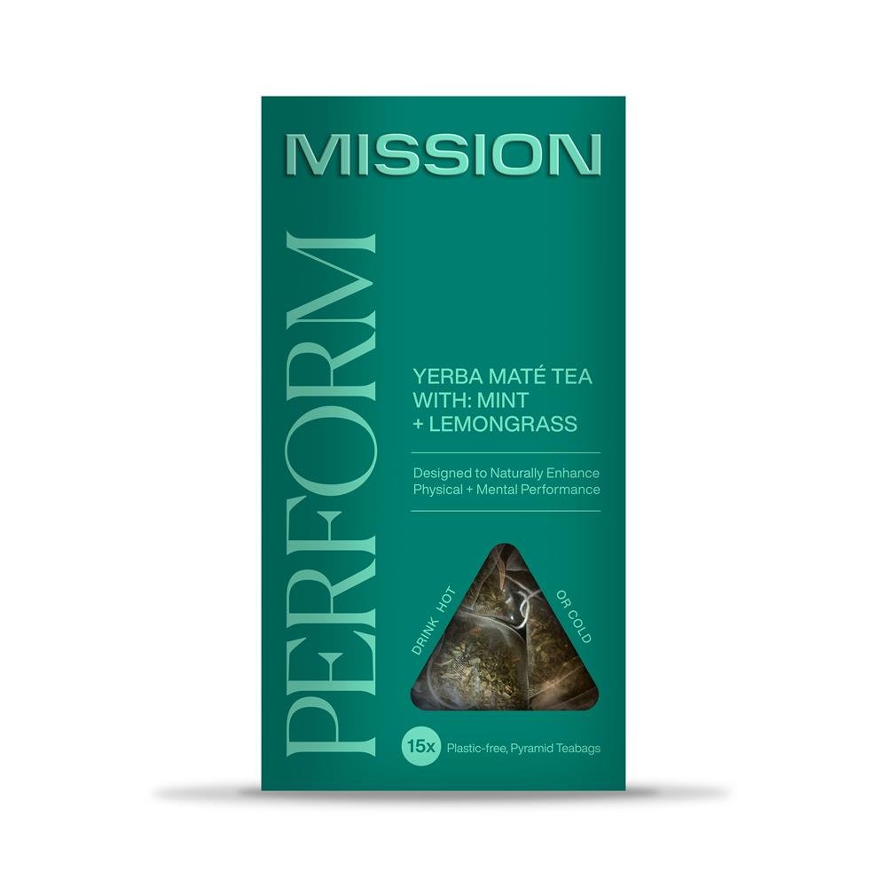 MISSION Perform Yerba Mate With Spearmint & Lemongrass Tea - Earthfare Supermarket - 5060570041174