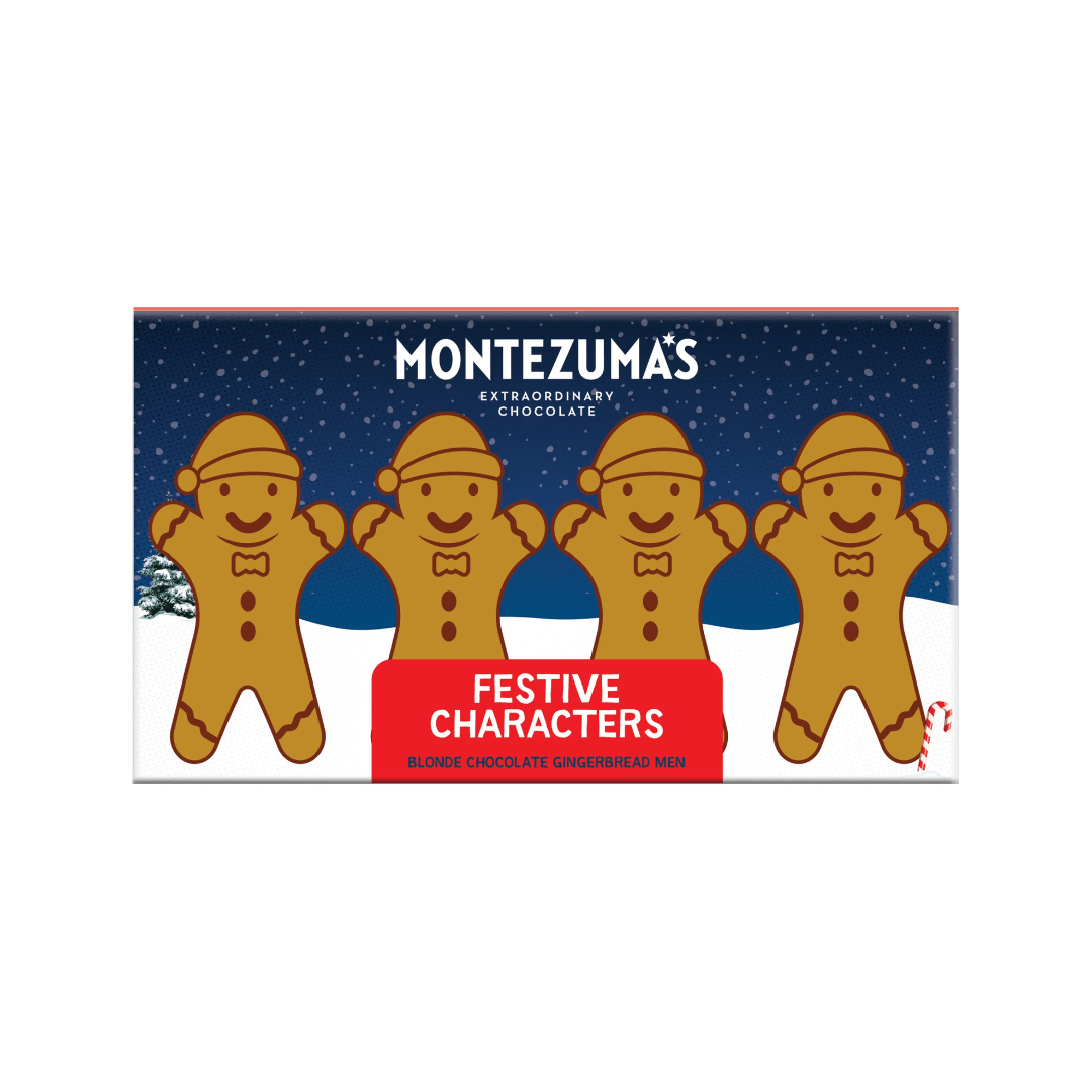 Montezuma's Blonde Chocolate Gingerbread Men Shapes 60g - Earthfare Supermarket - 5061120530148