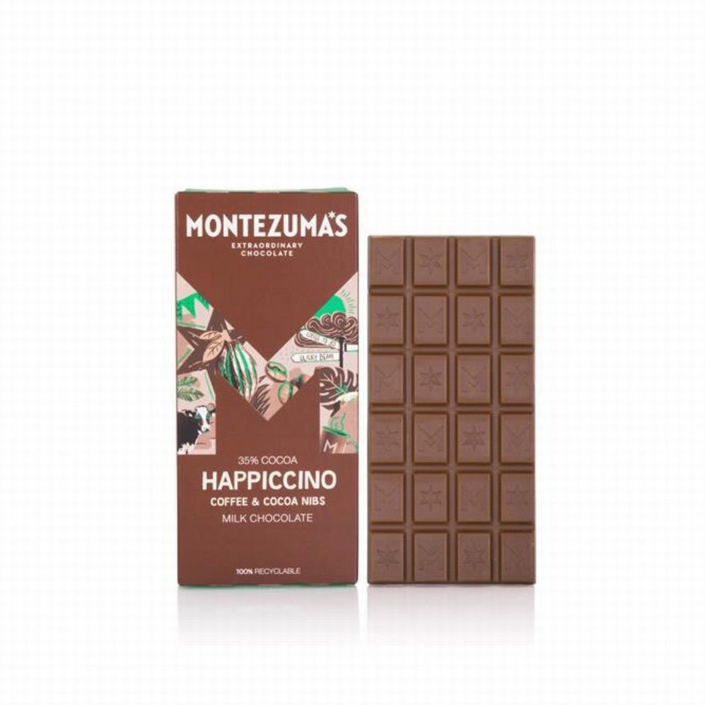 Montezuma's Happiccino Milk Chocolate With Coffee & Cocoa Nibs - Earthfare Supermarket - 5060719920445