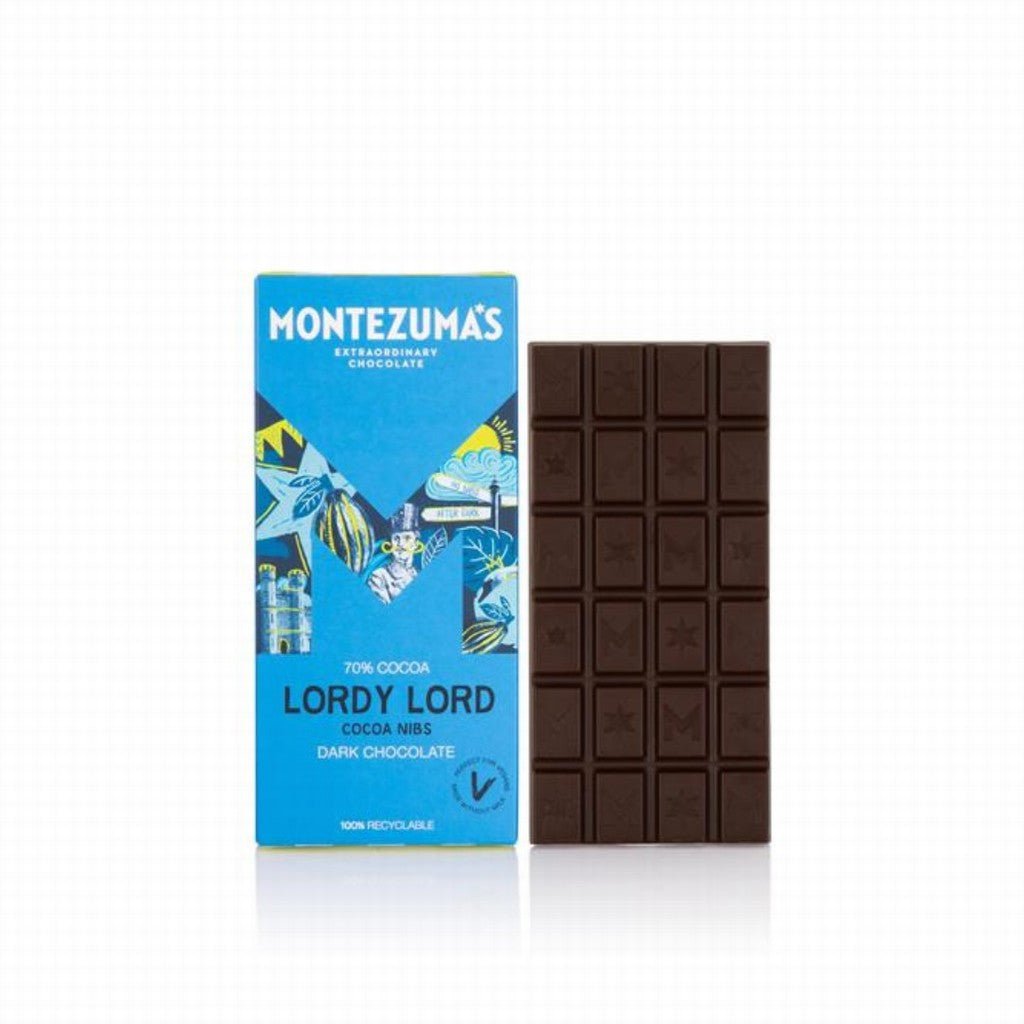 Montezuma's Lordy Lord Dark Chocolate with Cocoa Nibs - Earthfare Supermarket - 5060719920261