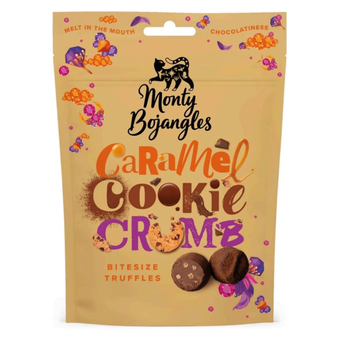 Monty Bojangles Caramel Cookie Crumb Truffles Pouch 100G - Earthfare Supermarket - 5060980961574