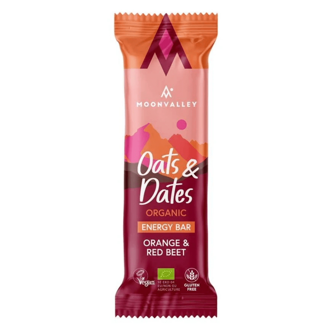 Moonvalley Organic Oats & Dates Energy Bar Orange & Red Beet - Earthfare Supermarket - 7350102560938