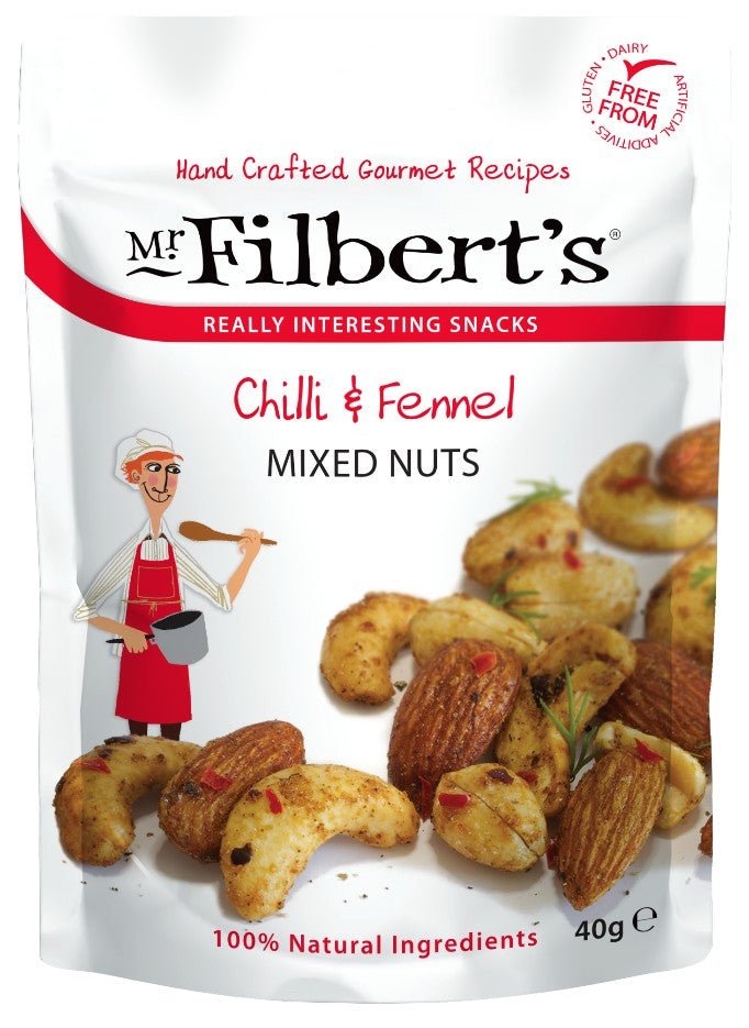 Mr Filberts Chilli & Fennel Mixed Nuts - Earthfare Supermarket - 5060145052543