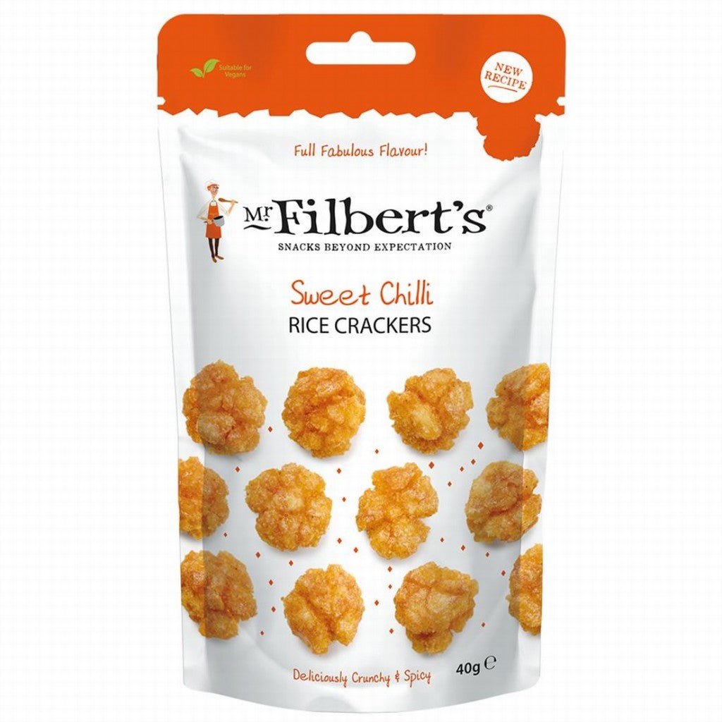 Mr Filberts Chilli Rice Crackers 40g - Earthfare Supermarket - 5060145052888