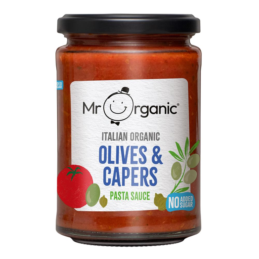 Mr Organic Authentic Italian Olives & Capers Pasta Sauce 350g - Earthfare Supermarket - 5060178073706