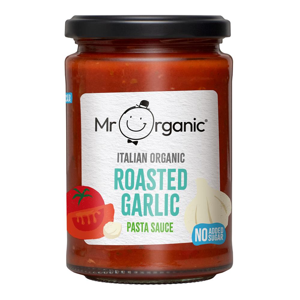 Mr Organic Authentic Italian Roasted Garlic Pasta Sauce 350g - Earthfare Supermarket - 5060178073720