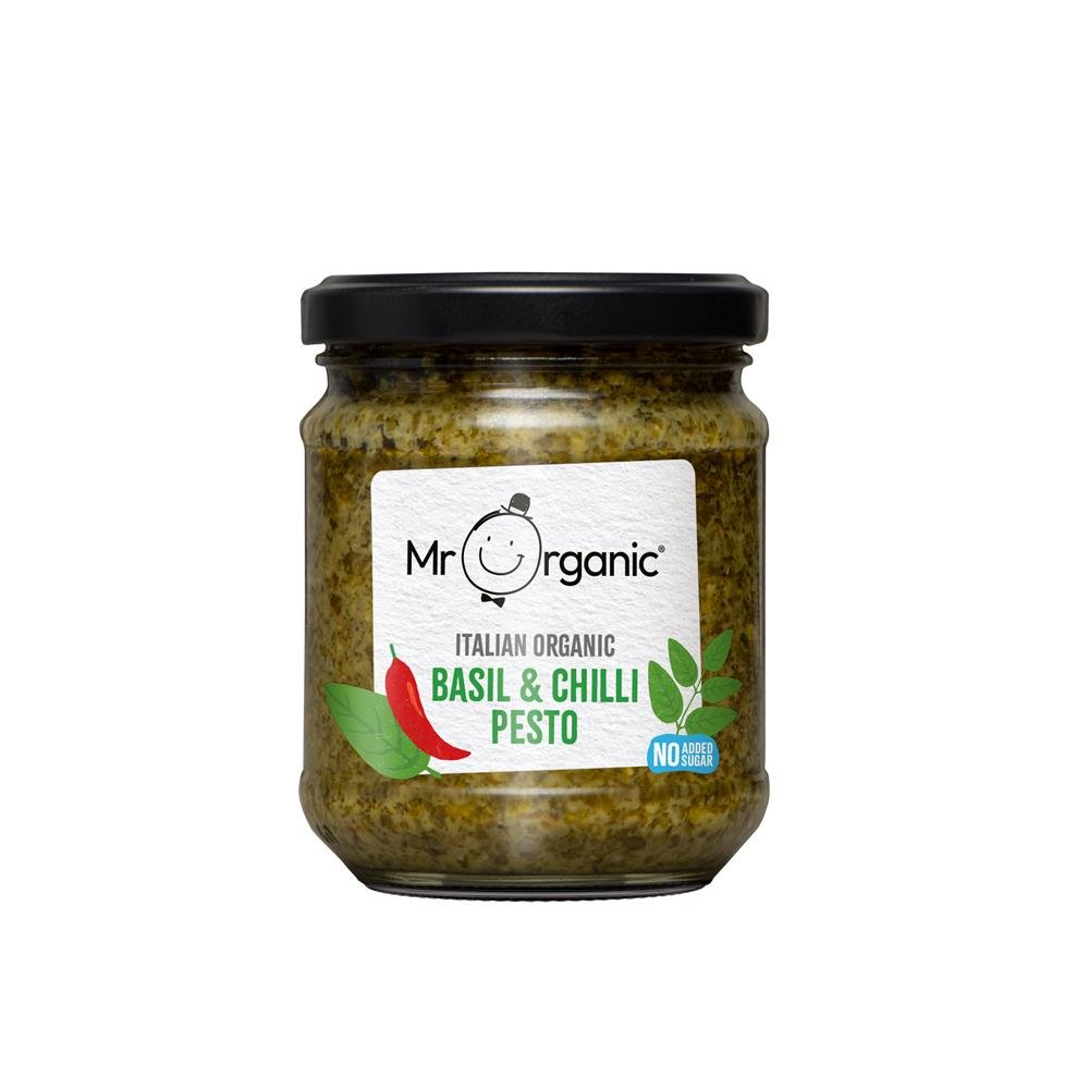 Mr Organic Basi & Chillil Pesto 190g - Earthfare Supermarket -