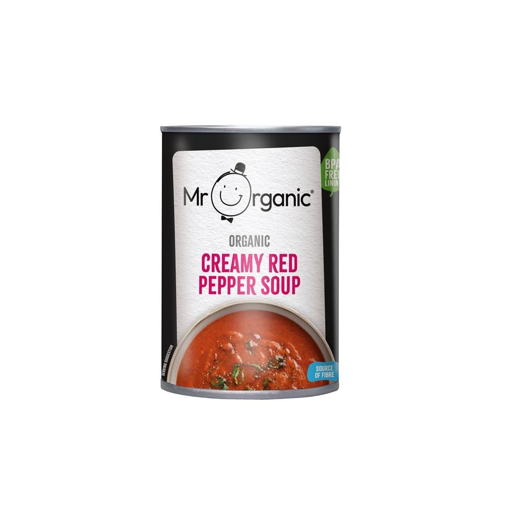 Mr Organic Creamy Red Pepper Soup 400g - Earthfare Supermarket - 5060178075083