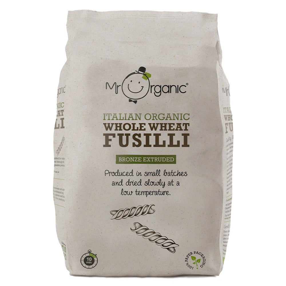 Mr Organic Whole Wheat Fusilli 500g - Earthfare Supermarket - 5060178071030