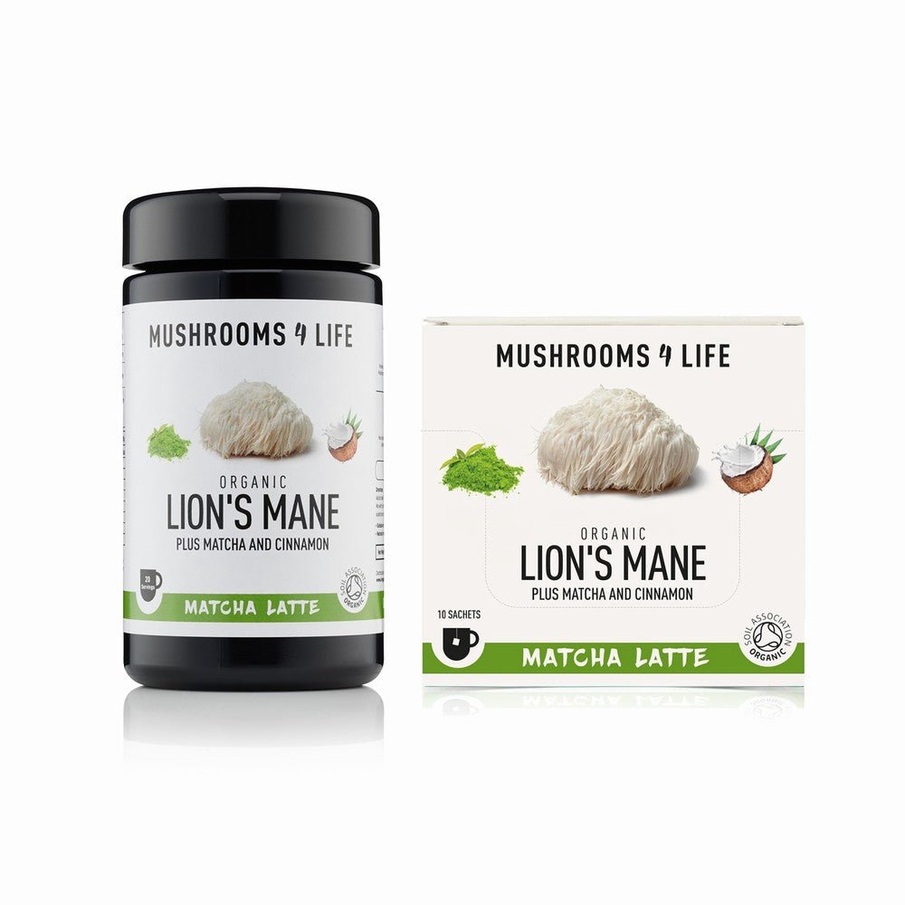Mushrooms 4 Life Organic Lion's Mane Matcha Latte Jar - Earthfare Supermarket - 0634158970191