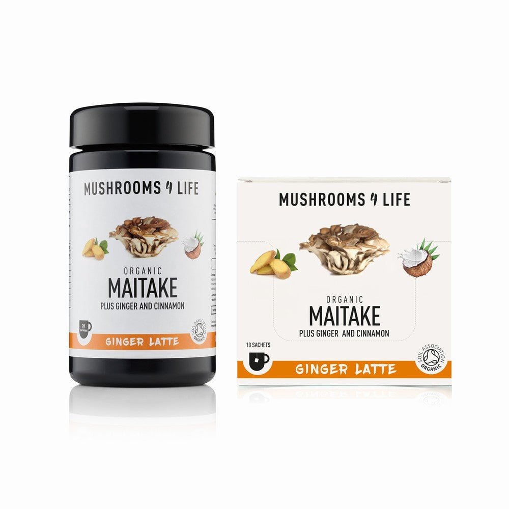 Mushrooms 4 Life Organic Maitake Ginger Latte Jar - Earthfare Supermarket - 0634158970221