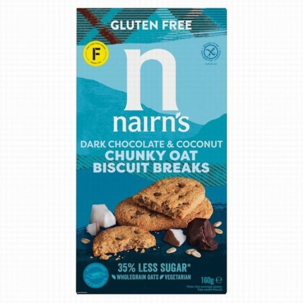 Nairns Chunky Biscuit Breaks Oats Dark Chocolate & Coconut 160G - Earthfare Supermarket - 612322000783