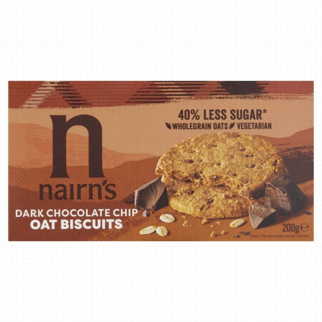 Nairns Dark Chocolate Chip Oat Biscuits 200g - Earthfare Supermarket - 61232202556